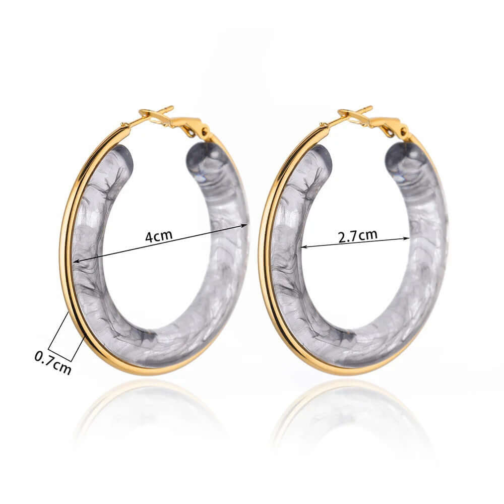 Acrylic Hoop Earrings