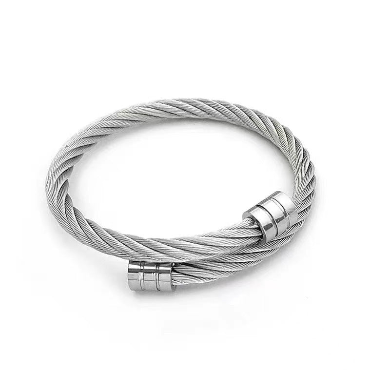 Bracelet Open Elastic Ornament Steel Wire Fashion