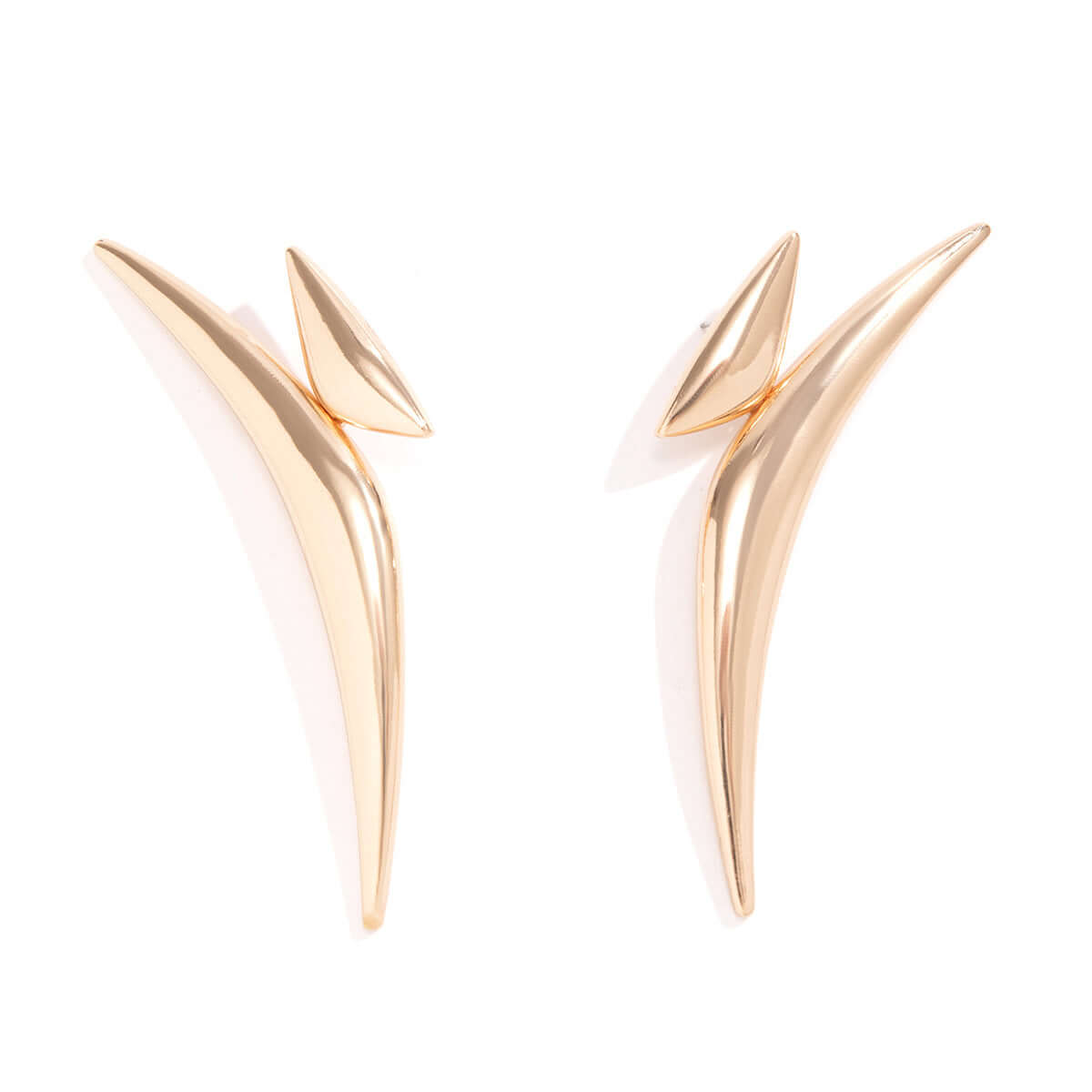 Exaggerated Geometry Long Curved Drop Earring