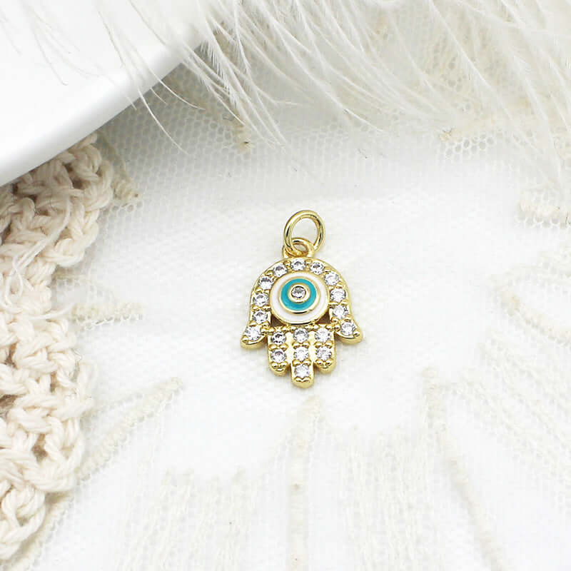 Zircon Evil Eye Charms Pendants Drop Charms