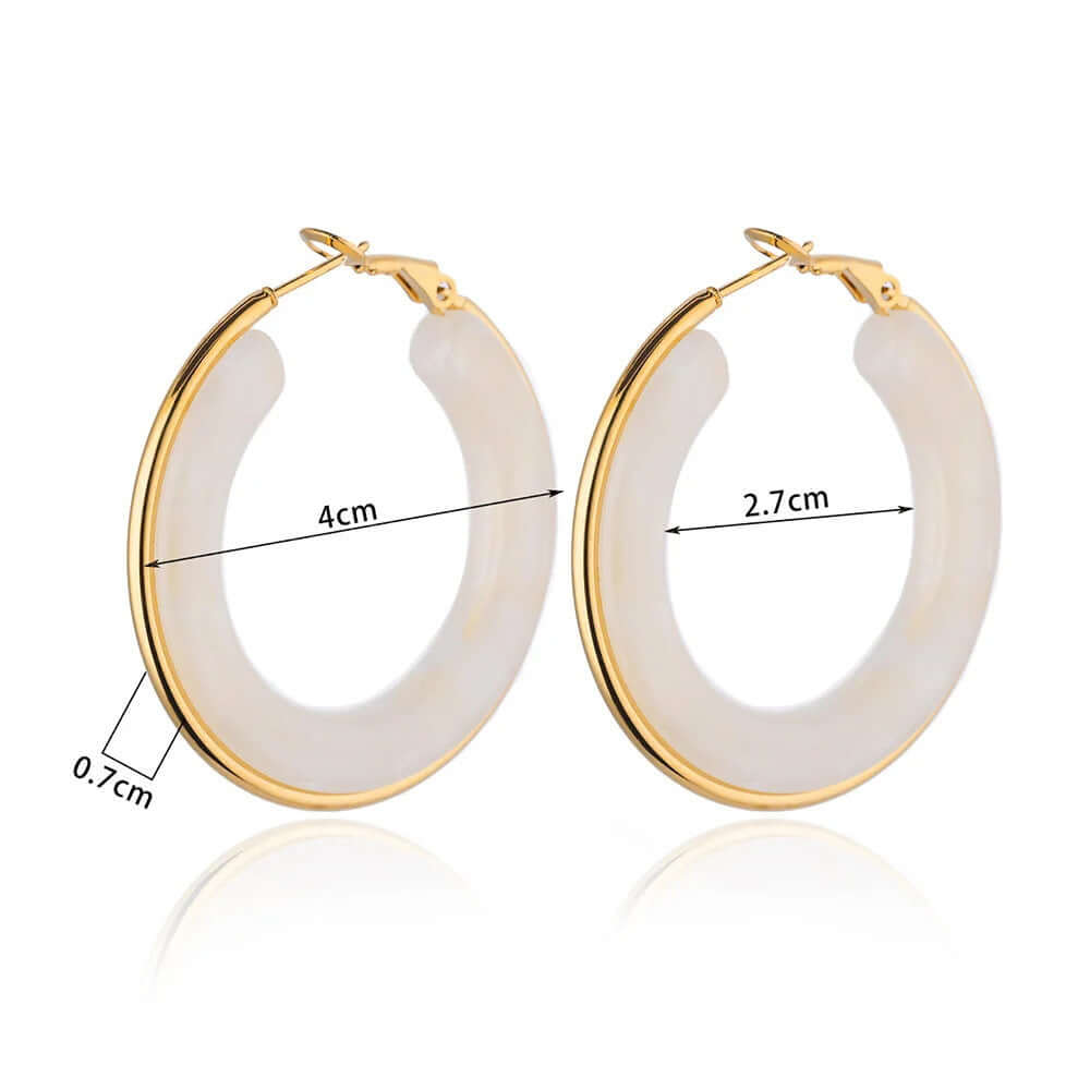 Acrylic Hoop Earrings