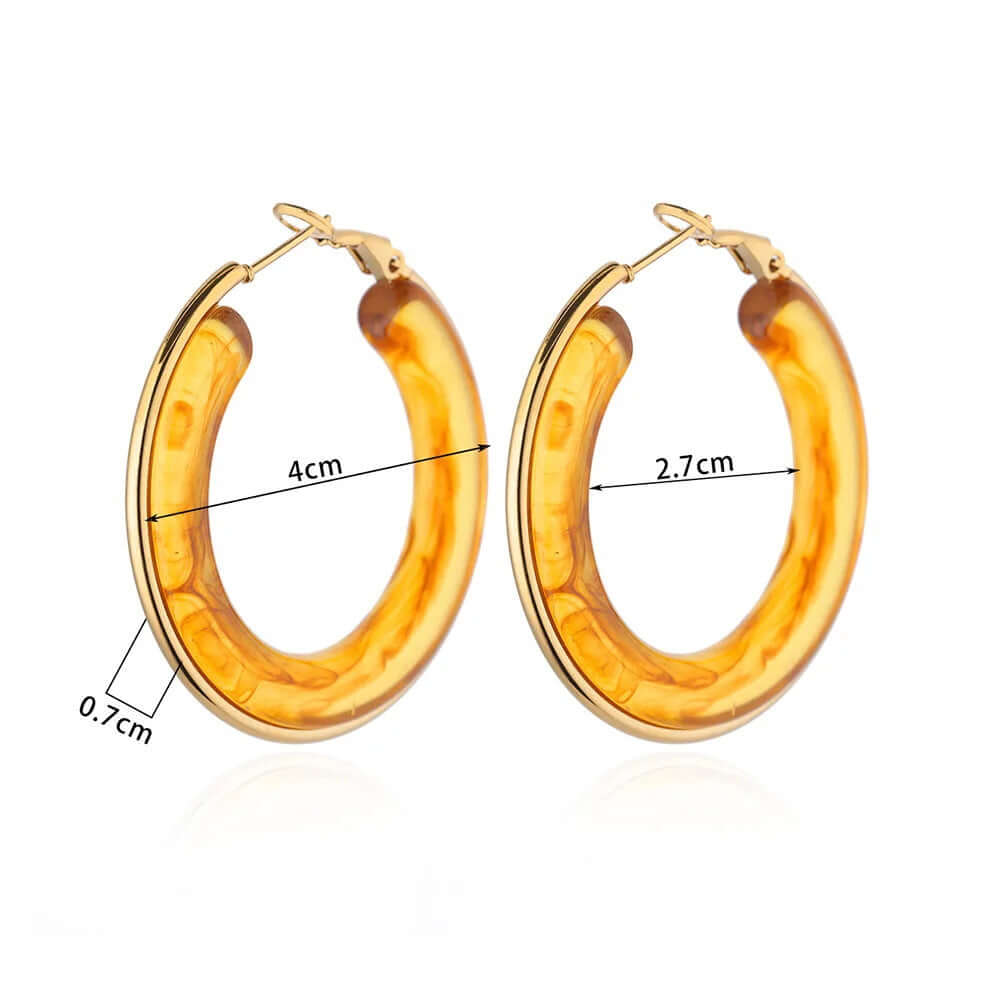 Acrylic Hoop Earrings