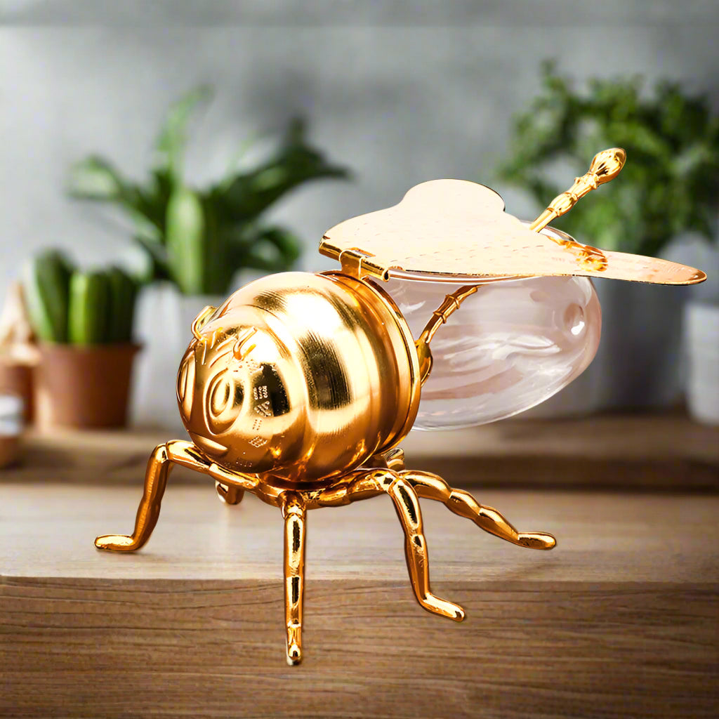 Bee Shaped Honey Jar with Spoon