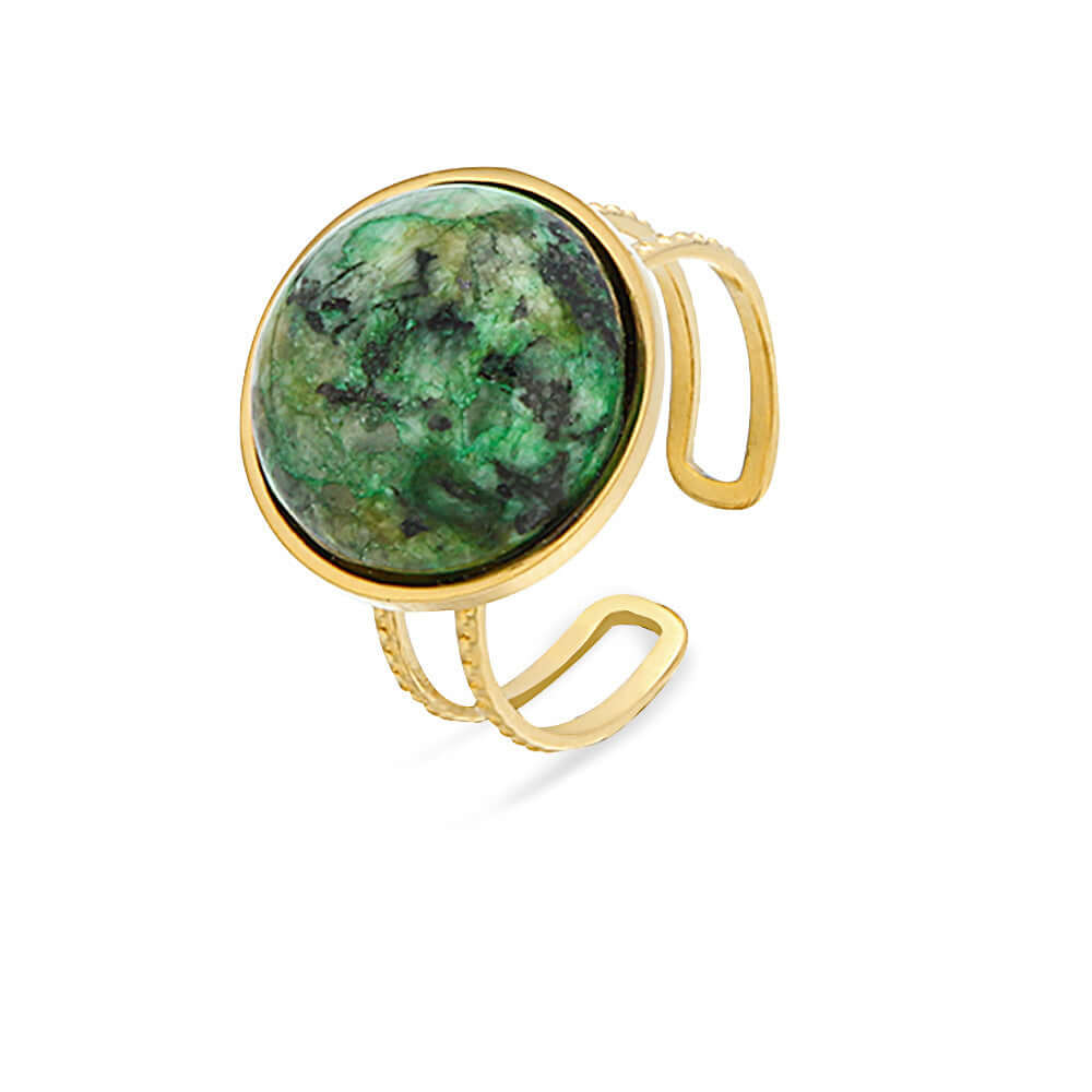 Natural Stone Ring Adjustable Ring