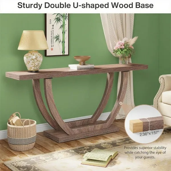 Narrow Console Table for Hallway Entry or Behind Couch