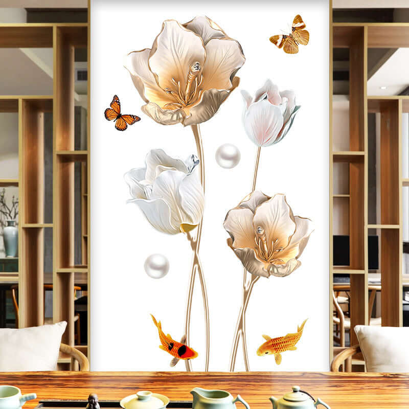 Creative Tulip 3D Self-adhesive Wall Stickers