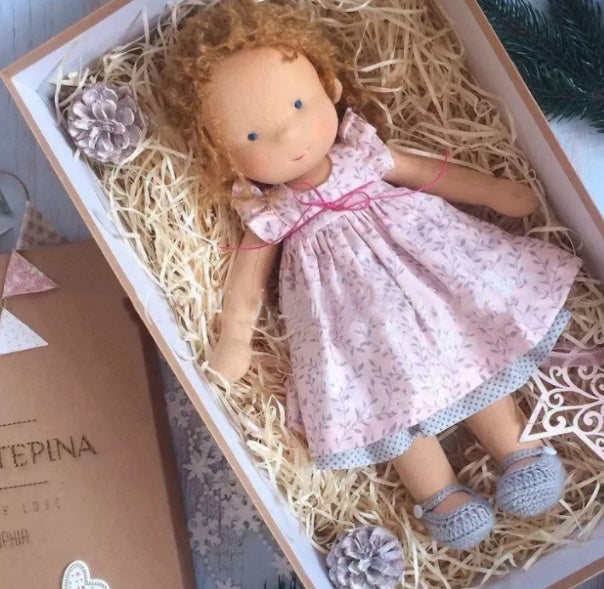 Heirloom Handmade Waldorf Doll in Natural Fabrics