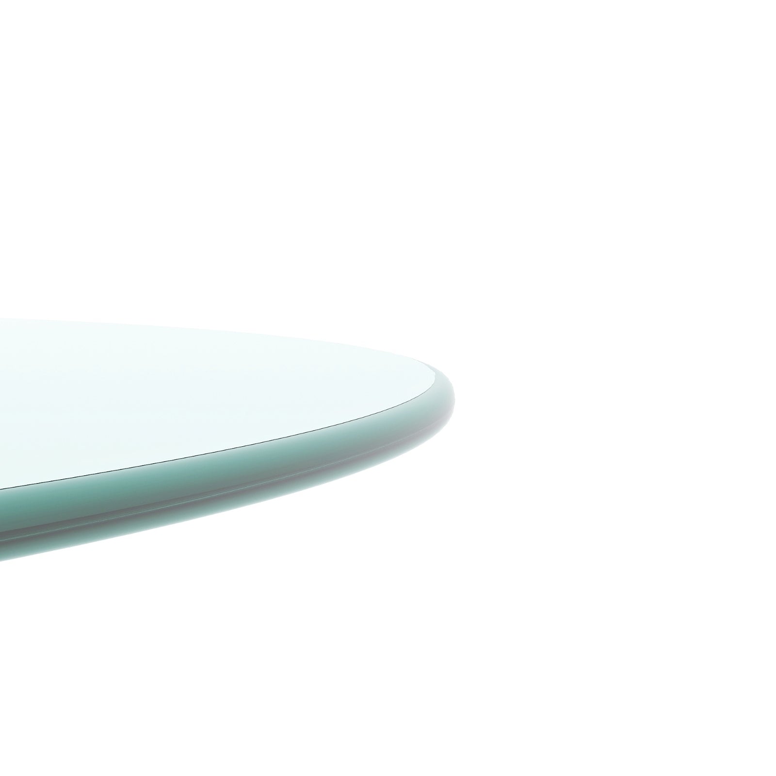 20-Inch Round Tempered Glass Tabletop-Clear 1/4 Think