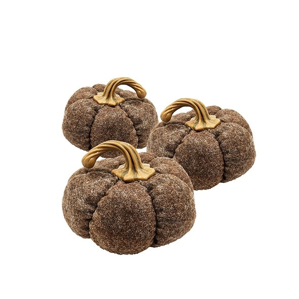 Set Of 3, Brown Pumpkin, Pumpkin Ornament Decor for Holiday Harvest Festival Fall Festival Thanksgiving