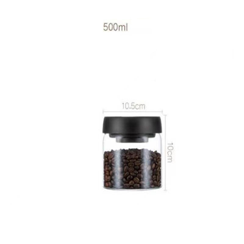 Coffee Beans Vacuum Sealed Tank Transparent Glass Food Storage