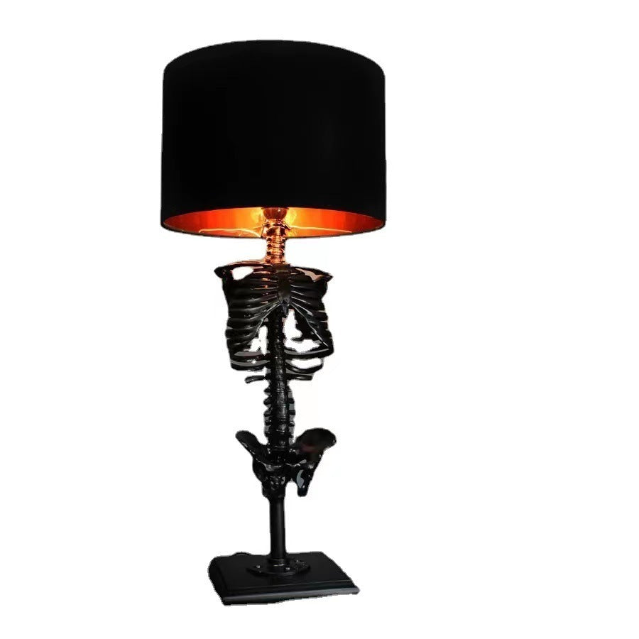 Gothic Skeleton Table Lamp-Spooky Skull Lamp Home Decor