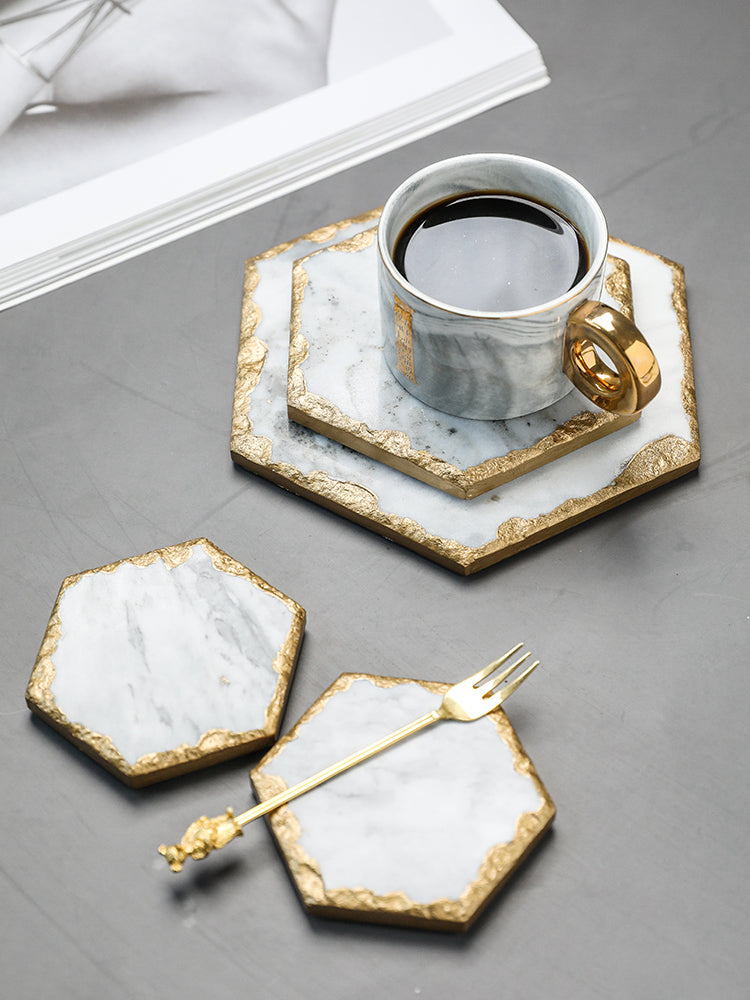 Natural Marble Placemat for Dining Table Insulation Mat