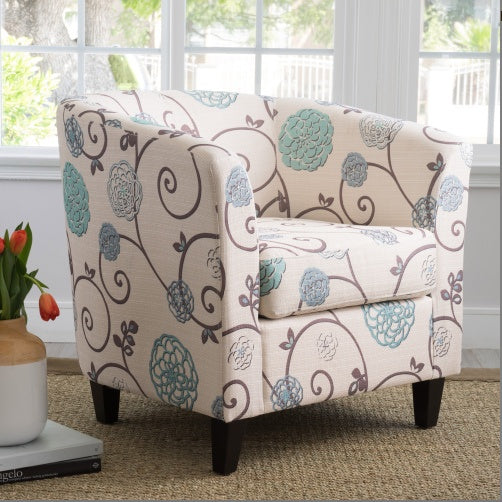 Modern Upholstered Club Chair for Living Room Comfortable Accent Armchair