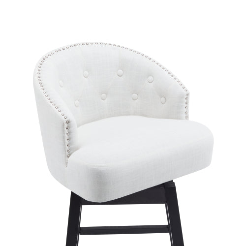 Set of 2 Modern Swivel Bar Stools with Rotating Seats