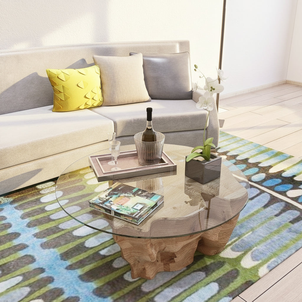 36 Round Tempered Glass Tabletop 14 Thick Flat Polished Edge Clear