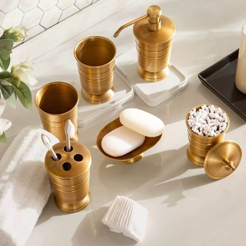 6 Pc Bathroom Accessories Set