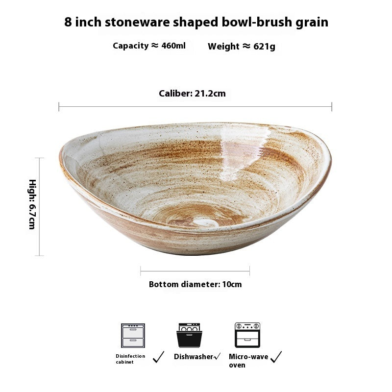 Stoneware-shaped Salad Bowl