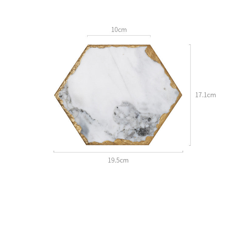 Natural Marble Placemat for Dining Table Insulation Mat