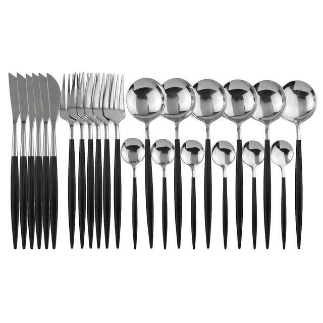 Stainless Steel Cutlery 24-piece Set