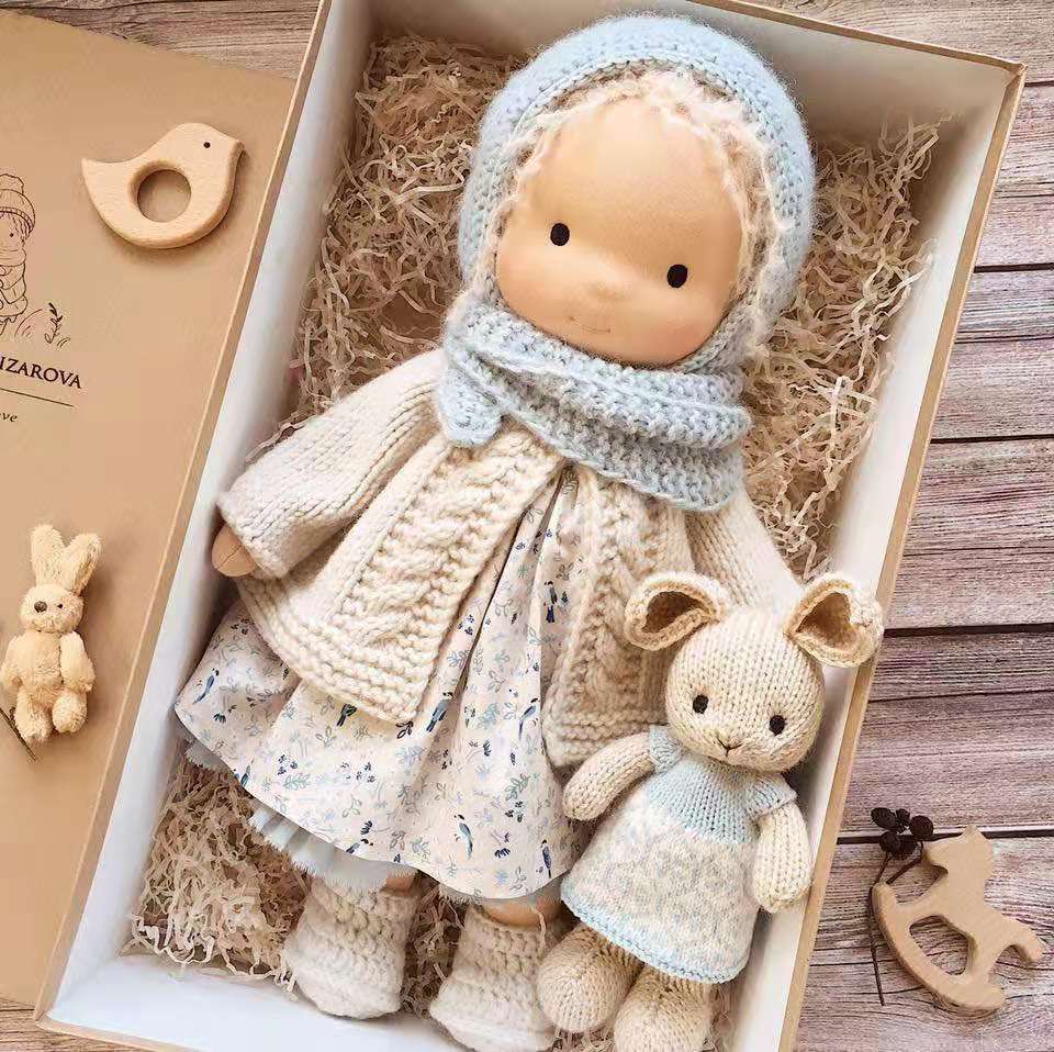 Heirloom Handmade Waldorf Doll in Natural Fabrics
