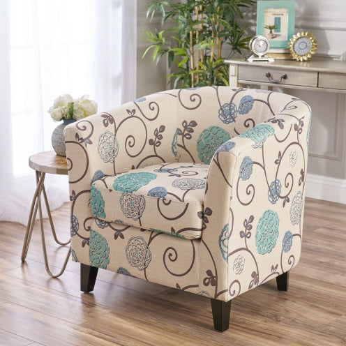 Modern Upholstered Club Chair for Living Room Comfortable Accent Armchair