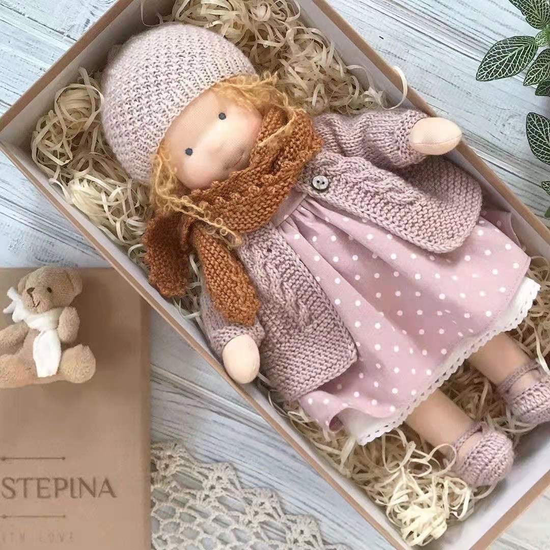 Heirloom Handmade Waldorf Doll in Natural Fabrics