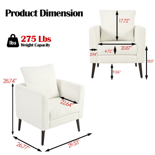 Modern Fabric Armchair for Living Room or Bedroom