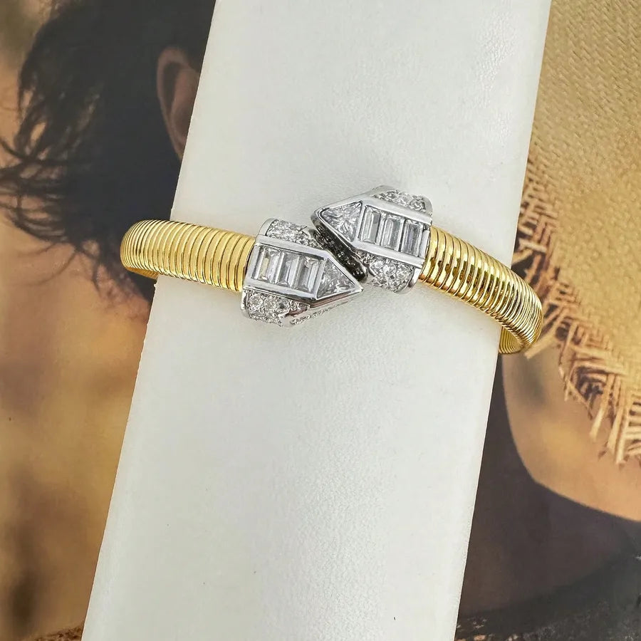 Arrow Brass 18K Gold Plated Zircon Bracelet In Bulk