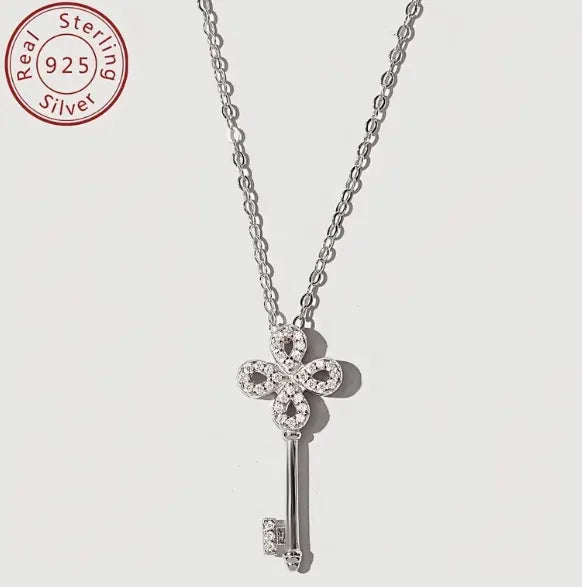Elegant 925 Sterling Silver Pendant Necklace