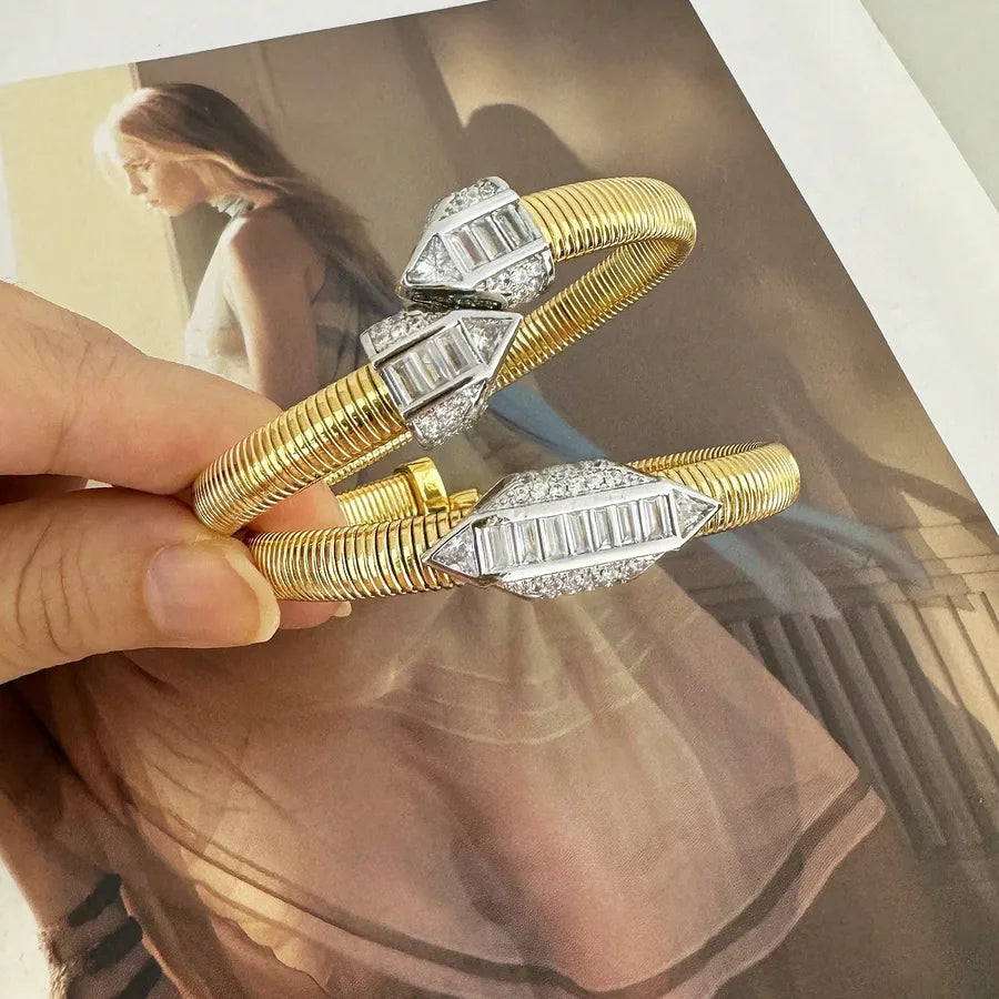Arrow Brass 18K Gold Plated Zircon Bracelet In Bulk