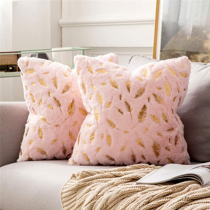 Hugging Decorative Feather Pillow Cover